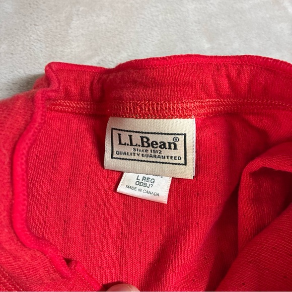L.L. Bean Heritage Union Suit Thermal Long Johns Red Wool Cotton Men’s L Winter - Picture 3 of 8